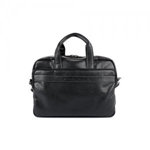 Мужская сумка для документов, портфель, кейс, дипломат, черная папка а4 ноутбука, кроссбоди ANTAN 8-32 Искусственная кожа/черный. Цвет: черный