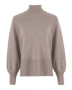 Шерстяной вязаный свитер BEATRICE. Цвет: серый
