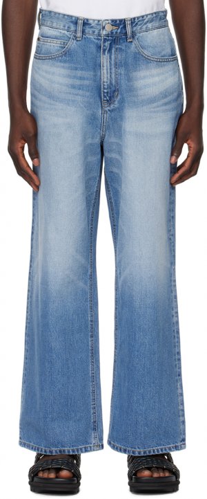 Синие широкие джинсы Solid Homme