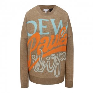 Льняной пуловер x Paulas Ibiza Loewe. Цвет: коричневый