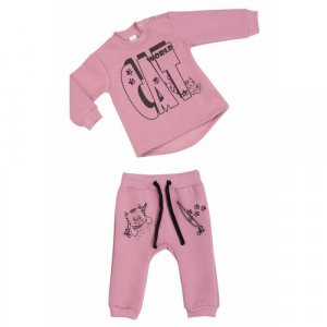Комплект одежды , размер 80, розовый LITTLE WORLD OF ALENA. Цвет: розовый/темно-розовый
