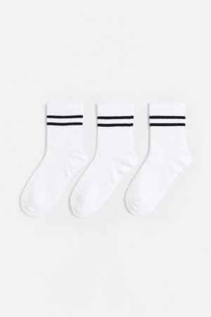 Спортивные носки DryMove, 3 шт. , белый H&M