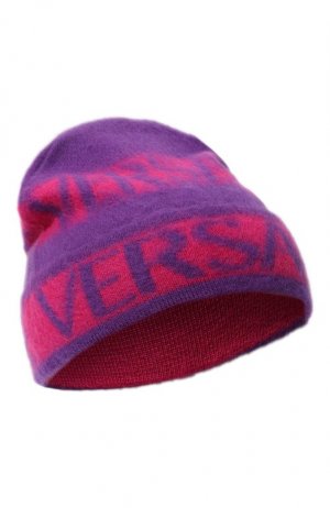 Шерстяная шапка Versace. Цвет: фиолетовый