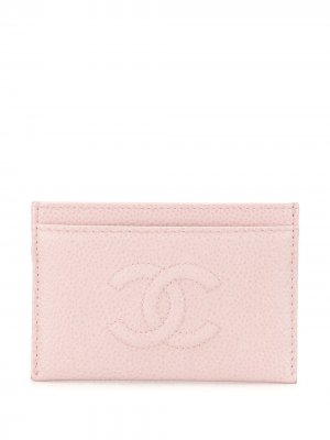 Картхолдер 2011-х годов с логотипом CC Chanel Pre-Owned. Цвет: розовый