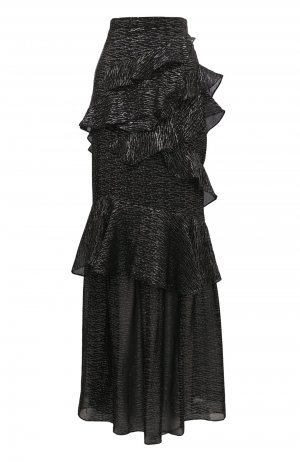 Шелковая юбка Saloni. Цвет: чёрный
