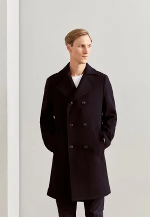 Короткое пальто RECYCLED COAT, темно-синий Lindbergh