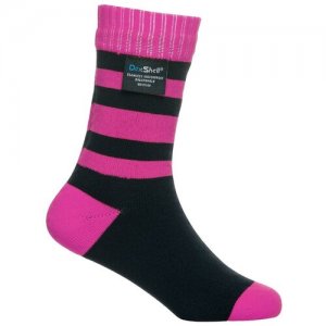 Водонепроницаемые носки детские Waterproof Children Socks M (18-20 см) розовые DexShell. Цвет: черный/розовый