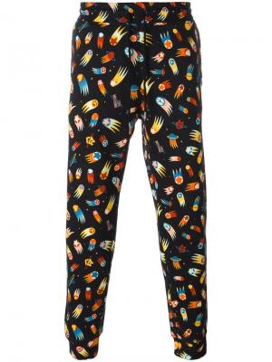 Спортивные штаны с рисунком Love Moschino. Цвет: чёрный