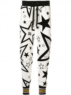Спортивные брюки с принтом Millennials Star Dolce & Gabbana. Цвет: белый