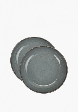 Набор тарелок 21maison. Цвет: серый