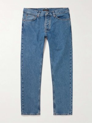 Зауженные органические джинсы Steady Eddie II NUDIE JEANS, синий Jeans