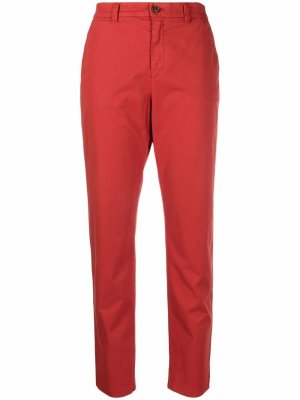Прямые брюки BOSS. Цвет: красный