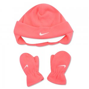 Шапка и перчатки Swoosh Baby Fleece Cap Nike. Цвет: оранжевый