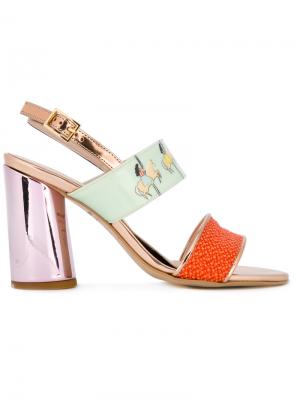 Giostra print heeled sandals Leos Studio Design. Цвет: многоцветный