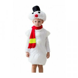 Костюм Снеговика с шарфом Бока. Цвет: белый