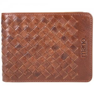 Бумажник Don Luca, натуральная кожа в коньячном цвете, 12,5 х 9,7 см Mano. Цвет: коричневый