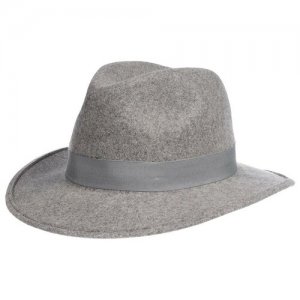 Шляпа федора , шерсть, утепленная, размер OneSize, серый Seeberger. Цвет: серый