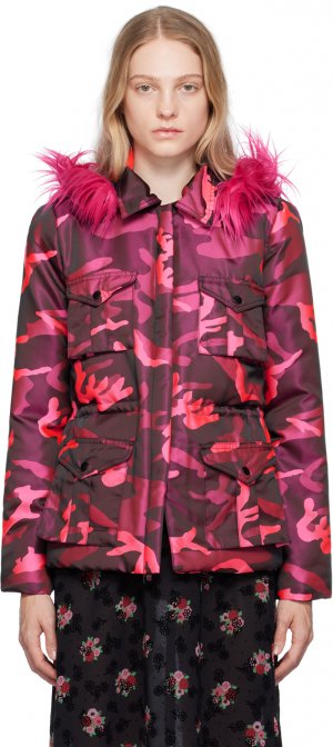 Розовая камуфляжная куртка Anna Sui