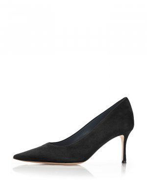 Женские классические черные туфли-лодочки на среднем каблуке с острым носком MARION PARKE