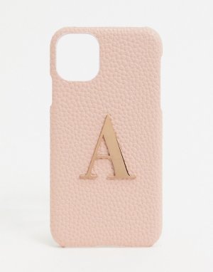 Чехол для iPhone 11 / XR с инициалом A -Розовый Elie Beaumont