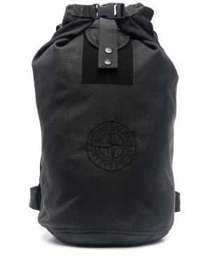 Рюкзак с логотипом Compass Stone Island. Цвет: черный
