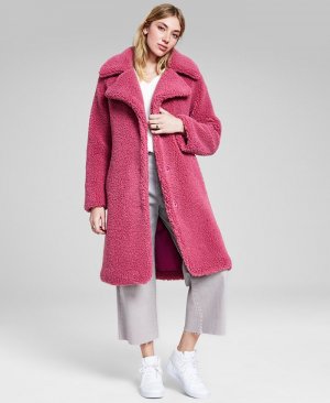 Женское плюшевое пальто с воротником-стойкой , розовый BCBGeneration