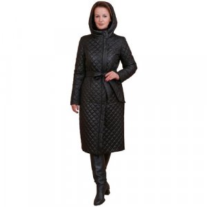 Пальто  демисезонное, силуэт прилегающий, средней длины, размер 48, черный J-Splash. Цвет: черный