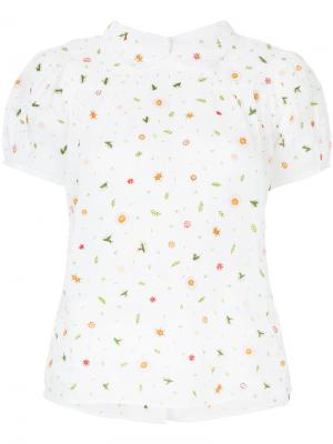 Рубашка с цветочной вышивкой Jupe By Jackie. Цвет: белый