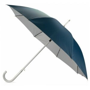 Зонт-трость , синий, серебряный Oasis. Цвет: синий