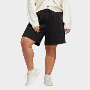 Женские флисовые шорты adidas ALL SZN (большие размеры), черный