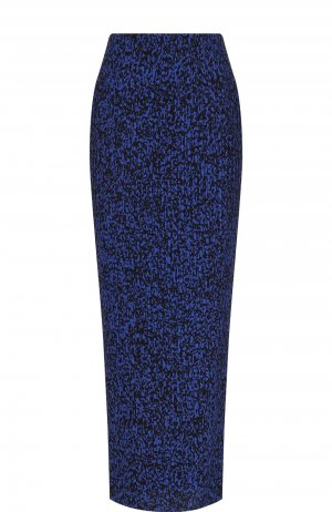 Плиссированная юбка-карандаш с принтом Solace London. Цвет: синий