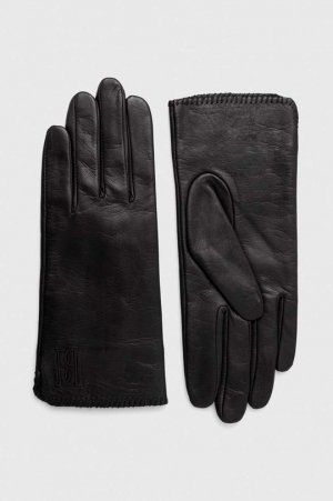 Кожаные перчатки от Malene Birger. , черный By Birger