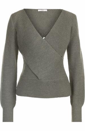 Пуловер фактурной вязки с V-образным вырезом Tome. Цвет: зеленый