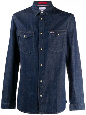 Джинсовая рубашка Tommy Jeans. Цвет: синий