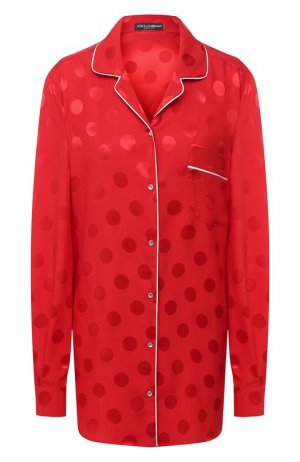 Шелковая блузка Dolce & Gabbana. Цвет: красный