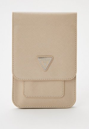 Чехол для телефона Guess Wallet Bag. Цвет: бежевый