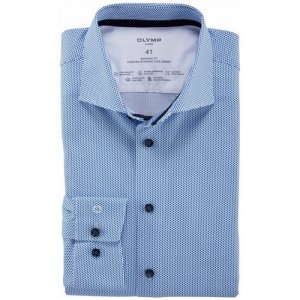 Рубашка мужская Luxor Modern Fit 24/Seven Джерси сине-голубая арт. 12183411 OLYMP. Цвет: голубой