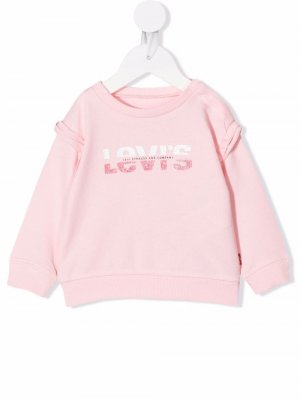Levis Kids толстовка с круглым вырезом и логотипом Levi's. Цвет: розовый
