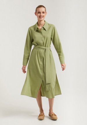 Платье-рубашка, зеленый Polo Club