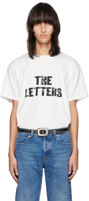 Белая футболка с надписью The Letters
