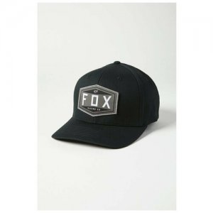 Бейсболка велосипедная Fox Emblem Flexfit Hat, black, 2021 (Размер: S/M) RACING. Цвет: черный