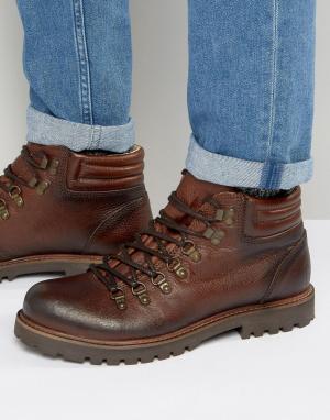 Кожаные ботинки со шнуровкой Shoe Bear Russ the. Цвет: коричневый