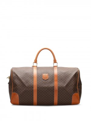 Дорожная сумка с нашивкой-логотипом и узором Macadam Céline Pre-Owned. Цвет: коричневый