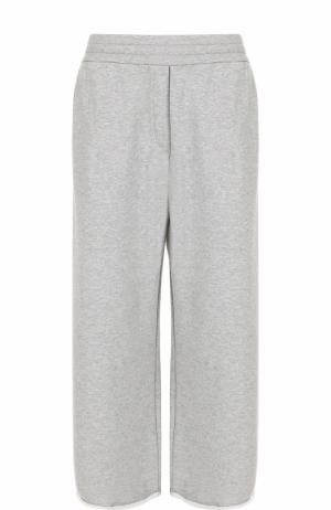 Укороченные расклешенные брюки с эластичным поясом T by Alexander Wang. Цвет: серый