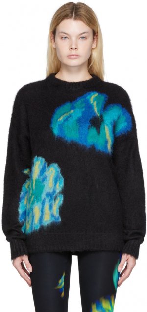 Черный жаккардовый свитер Nina Ricci