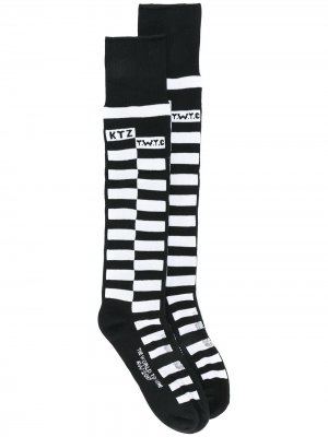 Носки с клетчатым рисунком KTZ. Цвет: черный