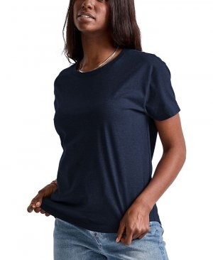 Женская свободная футболка Originals Triblend с короткими рукавами , синий Hanes