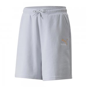 Подростковые шорты GRL Shorts Relaxed Fit PUMA. Цвет: серый