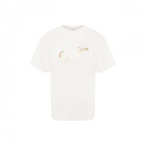Хлопковая футболка Golden Goose Deluxe Brand. Цвет: белый