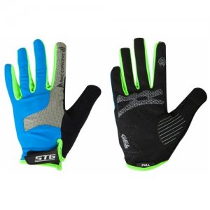 Велосипедные перчатки X98254 p.L STG. Цвет: черный/серый/синий